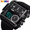 Luxury 3 Time Zone High Quality Watch-Black