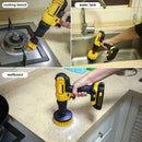 2/3.5/4/5'' Brush Attachment Set Power Scrubber Brush Bathroom Cleaning Kit with Extender Kitchen Cleaning Tools 5 Set( Drill not included)