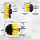 2/3.5/4/5'' Brush Attachment Set Power Scrubber Brush Bathroom Cleaning Kit with Extender Kitchen Cleaning Tools 5 Set( Drill not included)